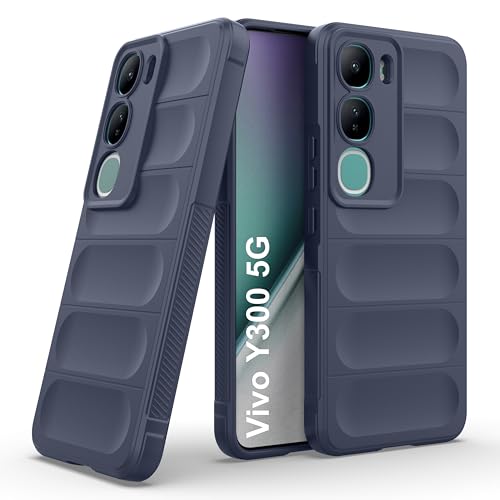 Image of amazon basics Back Case Cover for Vivo Y300 5G | Compatible for Vivo Y300 5G Back Cover | Liquid Silicon Magic Case with Camera Protection | Sapphire