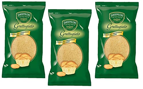 Sansepocro Pane Grattuggiato - Pan para pan rallado (3 unidades, 750 g)