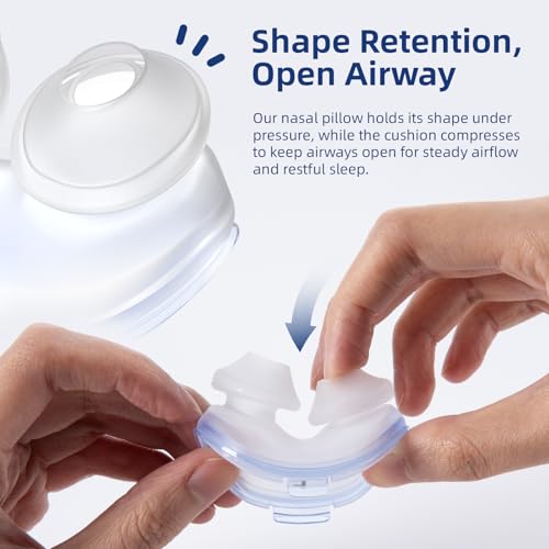 Image of 3 Packs Replacement Nasal Pillow Cushion for ResMed AirFit P10, Compatible with Original Airfit P10 Frame, Replacement Silicone CPAP Supplies, Reliable Seal & Lighter Weight, Medium