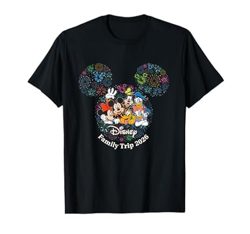 Disney Mickey & Friends Fireworks Vacation Family Trip 2024 Camiseta | Ya disponible en tu tienda friki favorita! En mundofriki.es!