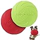 EEPLUYTY Frisbee Hund, 2er-Pack 18cm Hundefrisbee, Weiche Gummi-Frisbee, Geeignet Für Das Training Von Haustieren (Rot + Grün)