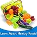 38 PCS Fruits and Vegetables Shopping Basket Play Food Plastic Toys Set, Healthy Farmer's Market Grocery Educational Pretend Play Set for Kids