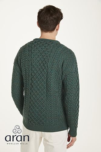 Inisheer Mens Irish Cable Knit Sweater, 100% Natural Irish Wool4