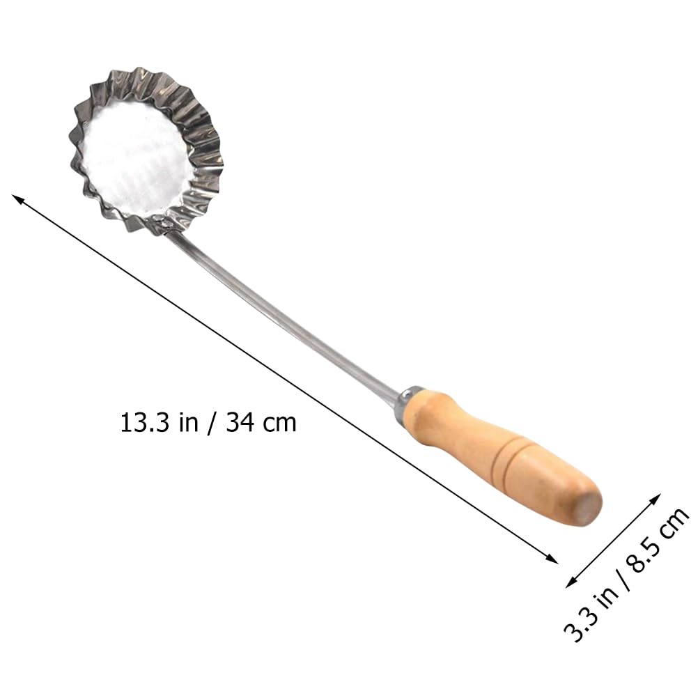 RORPOIR 1 Set Steel Strainer Skimmer Spoon with Handle for Frying Pastry and Food Concave Convex Kitchen Scoop Tong