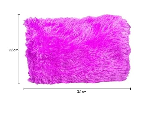 Image of Utkarsh Pack of 2 (Size:32x22cm) Purple Rectangular Pillow Love Cushion Soft Fur Stuffed Toy for Adult & Kids Birthday's, Valentine's Days, Special Occasional Surprise Gifts, Home Room Decor