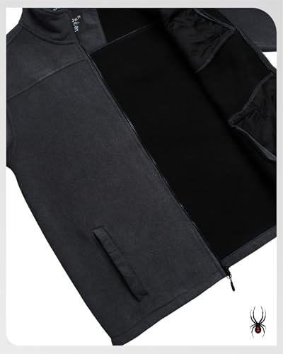 Spyder Mens Fleece Jacket - Soft Polar Fleece Sherpa Lined UPF30+ Midweight Zip Up Jacket - Warm Outerwear Jackets for Men4