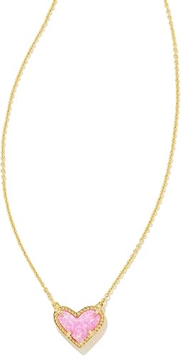 Kendra Scott Ari - Collar con colgante de corazón y longitud ajustable para mujer, joyería a la moda