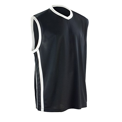Maillot de basketball sans manche Spiro noir idéal pour vos matchs de streetball
