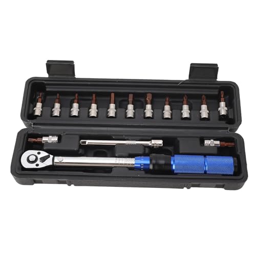 TOOLSGO Ratchet Torsion Wrench Kit Universal Preset Adjustable 2 to 24NM Range 0.2NM Tuning CW CCW Ratchet Wrench Kit