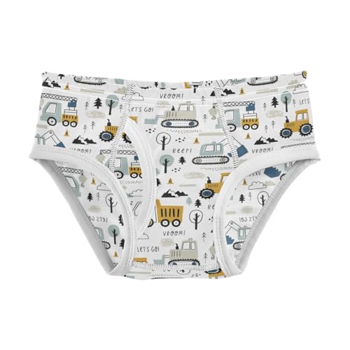 Boys' Exclusive Briefs Toddler Underwear 95% Combed Cotton Boxerbriefs 2T Utility Vehicle Pattern Cars 3