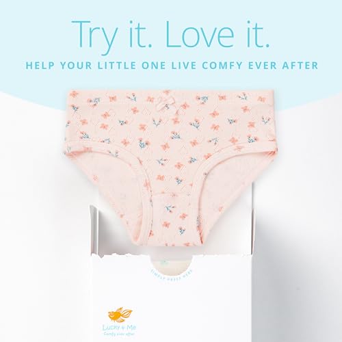 Lucky & Me Erica Girls Bikini 100% Organic Cotton Children's Underwear 6 Pack4