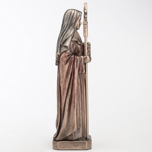Estatua Saint Brigid de Kildare 6.5 in Resina y Bronce miniatura 7
