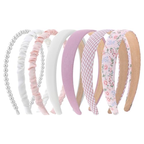 COMNICO Modische Stirnbänder für Damen 7-teiliges Rutschfestes...