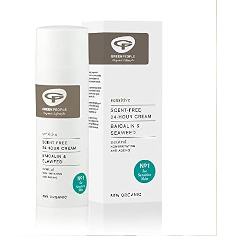 Green People Scent Free 24-Hour Cream 50ml | Natural & Organic Sensitive Face Cream | Day & Night Unperfumed Moisturiser for Dry & Sensitive Skin | Paraben Free & Ethanol Free | Cruelty Free & Vegan Cover