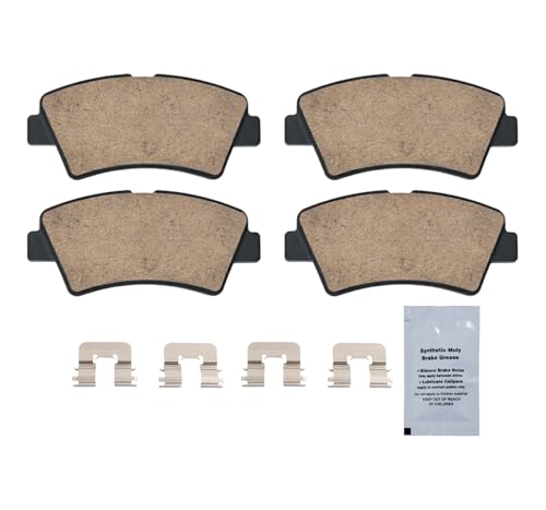 Image of HUSCH D1594 Rear Ceramic Brake Pads Kit Fit For Hyundai Elantra GT 2013-2015 /2017-2020, For Sonata 2015, For Veloster 2013-2015, For Kia Cadenza 2015-2016, For Forte Koup 2014-2016, For Soul 2014-2016