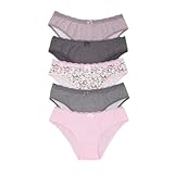 Youngsing Women's Underwear Bikini Panties Soft Breathable Lace Edge Briefs Cotton Ladies Panties (US, Alpha, Small, Regular, Regular, Multicolour-mixed-5pcs-B)