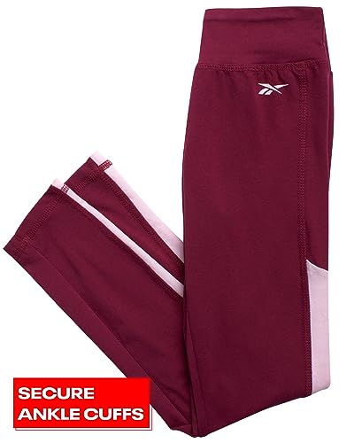 Reebok Conjunto de leggings ativas para meninas – Camiseta de desempenho de 3 peças e leggings de io