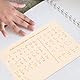 VILLCASE Alphabettafel Brailleschrift, Brailleschrift aus Holz, pädagogische Hilfe für Blinde, zum Lernen von Brailleschrift für alle Altersgruppen, 22,1 x 16 x 0,7 cm