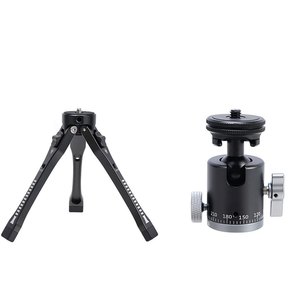 Treppiede compatto con gambe regolabili in alluminio per fotografia e registrazione video