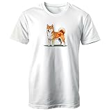 Photo Gallery bigmerchstore dog shiba t-shirt - cute shiba inu graphic tee unisex, bianco, s Photo Gallery bigmerchstore dog shiba t-shirt - cute shiba inu graphic tee unisex, bianco, s