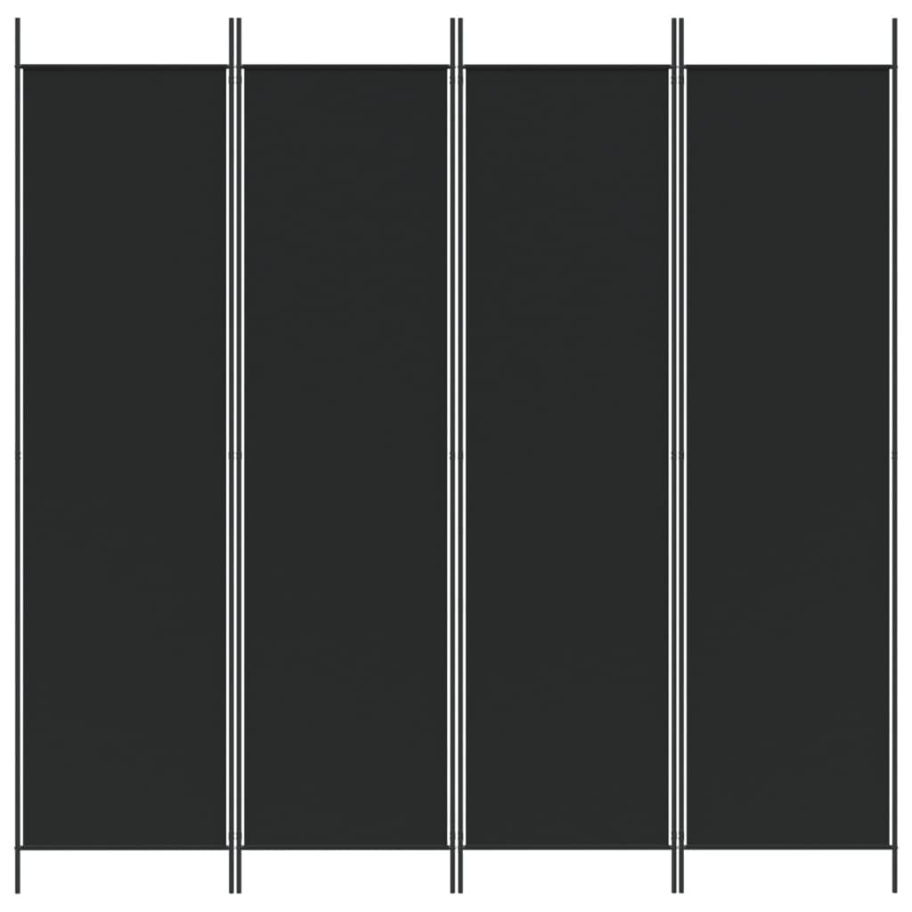 Biombo para dormitorio, negro, 200 x 200 cm, de tela, divisor, para espacios privados, proteger la privacidad, pared, fondo, biombo para casa, estudio, oficina, fácil de almacenar