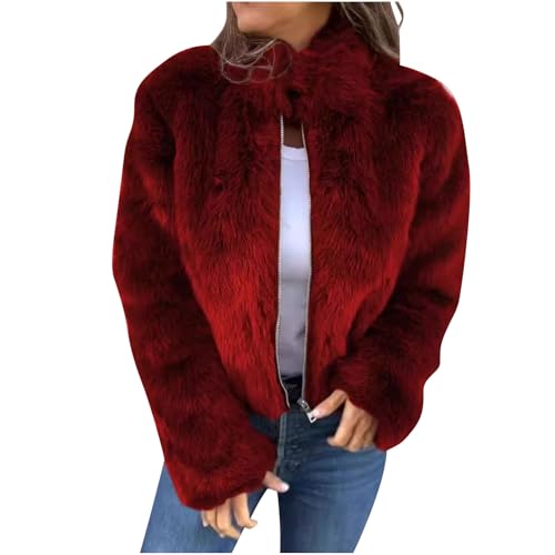 Women Jacket Outfit for Women Thermal Fuzzy Basic Winter Fall 2025 Trendy Y2K