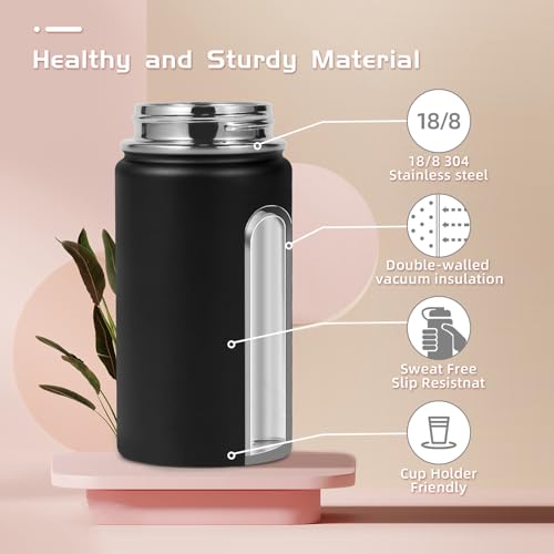 Volhoply 14Oz Kids Insulated Stainless Stee Water Bottle With Straw Lid And Silicone Boot,Bpa-Free Bpa-Free Easy Use For Boys&Girls Thermos,Double Wall Vacuumleakproof Bottles thumb #2