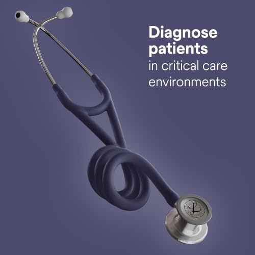 Image of 3M Littmann Cardiology IV Diagnostic Stethoscope, 6187C, More Than 2X as Loud, Weighs Less, 27 inch Midnight Blue Satin-Finish Tube for Added Comfort, Flexibility and Cleanability