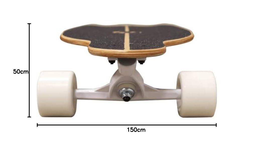 Coasto - Surfskate - Skateboard per Skatepark, Street, Pumptrack e Surf - Tavola ideale per Cruiser - All Terreno - Trucks Ottimizzati - Deck Pad trasparente e aderente