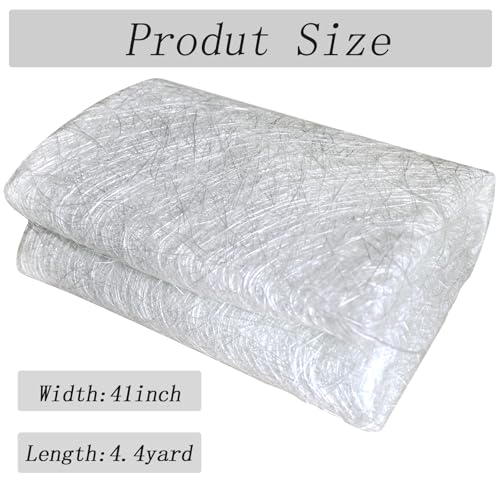 Image of Fiberglass Mat, 4.4 Yards X 41 inch Wide Fiberglass Chopped Strand Mat, Strong Repair Function- Suit for Surfaces and Reinforces Repairs