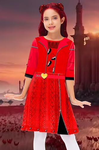 Remimi Girls Halloween Rise Red Dress Cute Princess A-Line Dresses 3-14 Years3