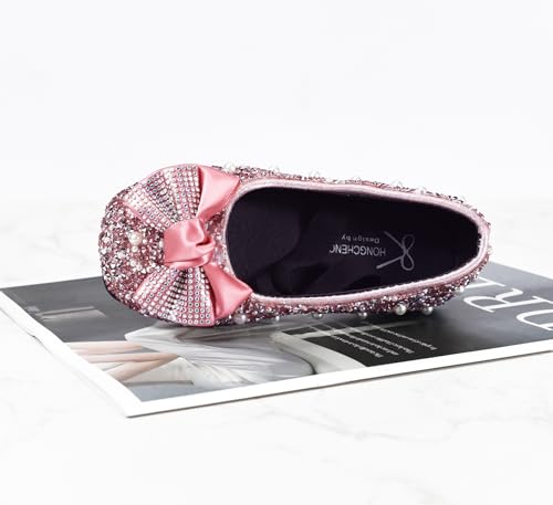TRIWORIAE-Bling Girls Princess Shoes Glitter Ballerina Ballet Flats for Kid Toddler for Wedding Birthday Party3