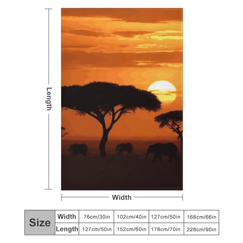 Couverture polaire de qualité supérieure motif savane chic