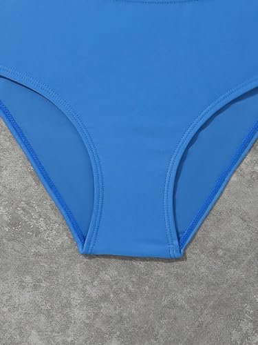 Image of Milumia Girl's 2 Piece Bikini Sets Textured Spaghetti Strap Swimsuit Bathing Suit Color Block 10 Years