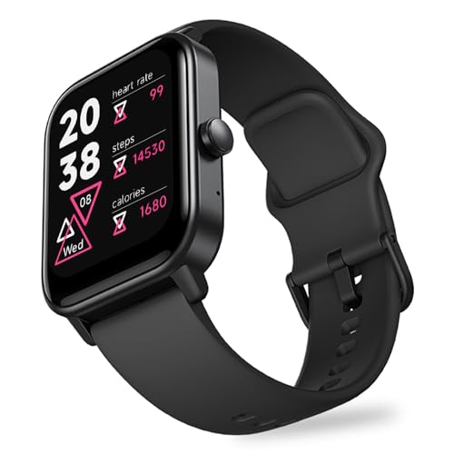 Image of OCTANDRA Ignite VeryFit 1.8 inch Alexa Built-in Bluetooth Answer Call Smart Watch HR Heart Rate Blood Oxygen Saturation Sleep Monitor Step Counter Fitness Tracker Watches for Men Women (IDW01 BT) (Black)