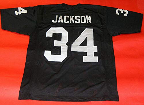 BO JACKSON BLACK OAKLAND CUSTOM STITCHED NEW FOOTBALL JERSEY MEN’S XL
