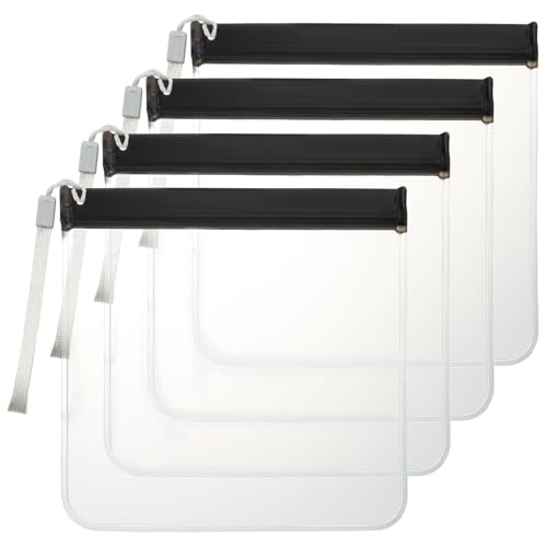 Clear Toiletry Bag, 4 Pack TSA Approved Security Travel Toiletry Bag Carry on Travel Accessories Bag Airport Airline Quart Size Bags Water Repellent Makeup Cosmetic Bag for Women