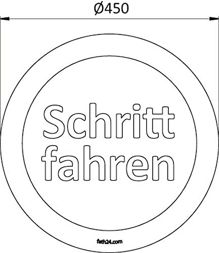 Cartel de suelo con texto "Step fahren" | VPA 1 pieza