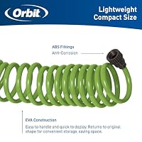 Orbit 27389 Coil Garden Hose, 50 Feet, with 8-Pattern Hose Nozzle (Green) — image 4
