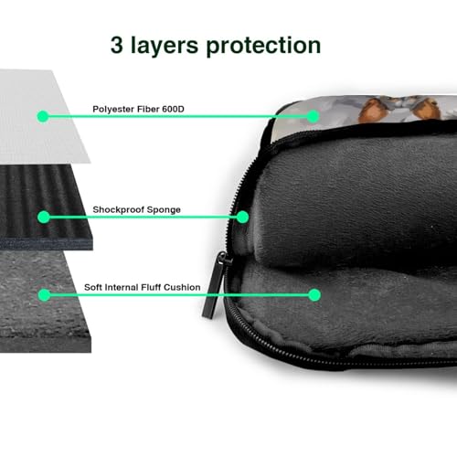 Maletín para portátil con diseño Chihuahua y lentes miniatura 7