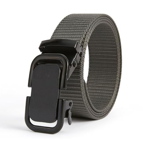 Toothless self-buckle faux nylon belt