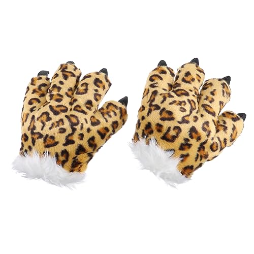 PACKOVE 1 Pair gloves werewolf costume glove winter mittens for kids wolf paw costume leopard mittens Festival halloween animal costume dress for kids headband child cosplay cloth