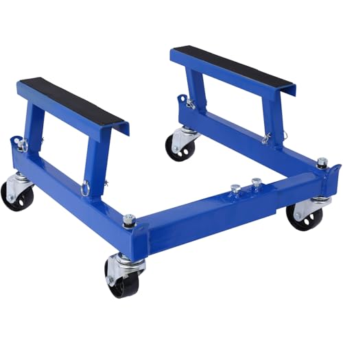 GarveeTech Motorcycle Engine Cradle Dolly 1500 LBS Heavy-Duty Engine Cradle Dolly with Rubber Pads &360 Degrees Wheels Four-Wheeler
