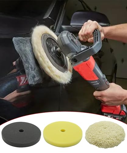 Image of 7 inch Polishing and Finishing Pad Kit Fits for Milwaukee M18 Polisher (2738),Replace 49-36-2783, 49-36-2784, 49-36-2785
