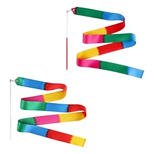 KINBOM 2 stuks Danslinten, 2 m Danslinten Kinderen Lange Lintslingers Gymnastieklinten voor Kinderen Artistieke…