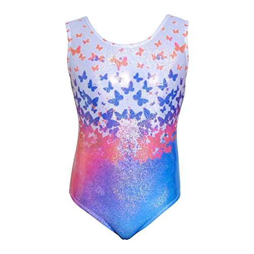 Image of Gymnastics Leotards for Girls Sparkle One-piece New Geometry Design Dancing Athletic Leotards 2-14Years