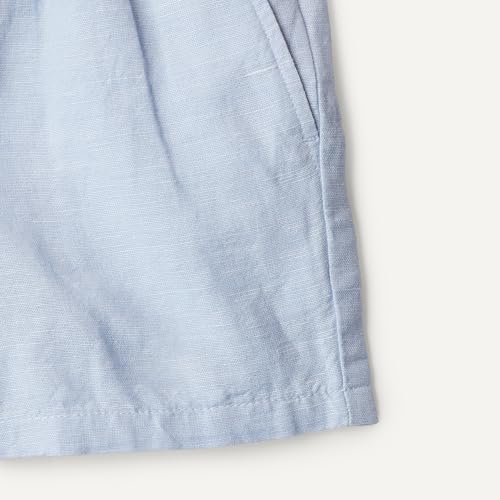 Image of Amazon Essentials x Sofia Grainge Toddlers and Baby Boys' Cotton Linen Short Sleeve Shirt & Shorts Play Set
