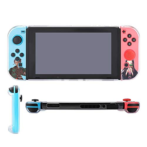 Protector Case for Nintendo Switch,Demon Slayer Tanjirou and Nezuko Print Case for Nintendo Switch Split 5-Piece Switch Game Console PC Cover