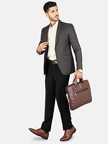 Image of WINTAGE Men's Polyester Cotton Plain Blazer