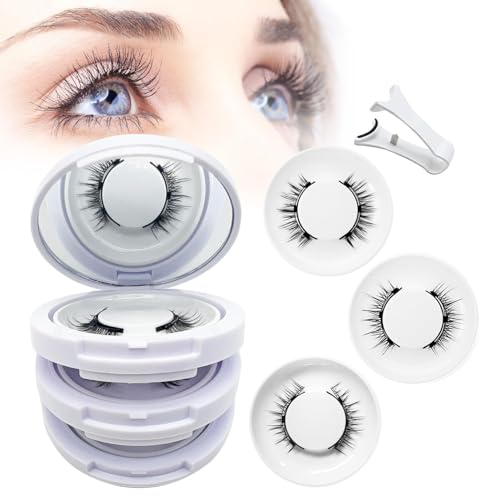 PINKE 3 Pair Magnetic Lashes Magnetic Eyelashes with Applicator 2025 New Reusable Magnetic Lashess Natural Look Easy to Wear and Remove Soft Lashess kit No Glue or Liner Needed